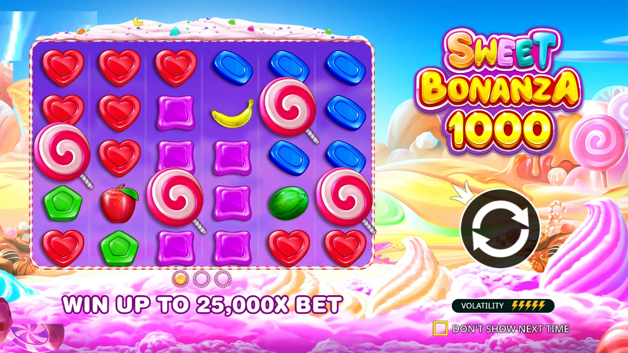 Sweet Bonanza 1000 Buy Feature popup - purchase 10 free spins directly